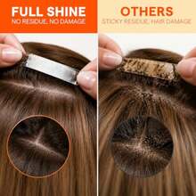 Double Sided Replacement Tape, White, 0.8cm*4cm 36PCS Double Sided No-Residue Tape For Weft Extensions, Strong Waterproof Hold For Daily Use, Seamless Install - A - View 5