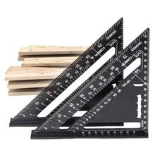 7 Inch Woodworking Triangle Ruler, Woodworking Measuring Ruler, Aluminum Alloy Marking Tool, Precision Woodworking Right Angle Ruler, Woodworking Tools, Protractor Right Angle Ruler, Suitable For Home Decor And Design Projects - 7 Inch - View 5