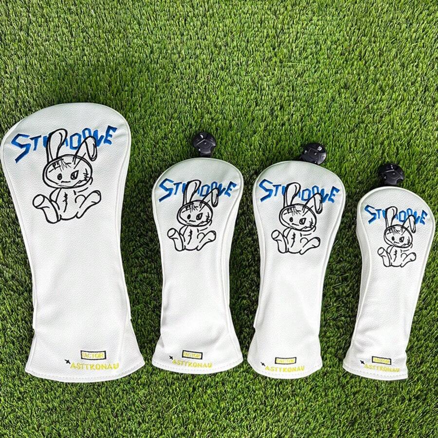 Golf Club Head Cover: A Durable, Golf Accessory Club Head Protector Fun And Cute Rabbit Pattern That Provides The Best Protection For Your Golf The Best Choice For Giving Gifts - White - View 1