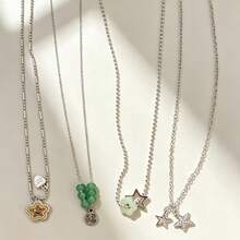 Galaxy Pendant Necklace For Women Egirls Y2K Cool Clavicle Chain Fashion Party Gift - Multicolor - View 1