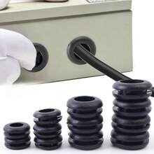 40pcs O-Ring Protection Coil Combination Kit - Black Size 8MM-14MM, Double-Sided Sealing Gasket, Wire And Cable Hole Protection Tool Gasket, Durable Material Elastic Ring, Insulated Rubber Ring, Oil And High Temperature Resistant Combination Ring. - Black - View 2