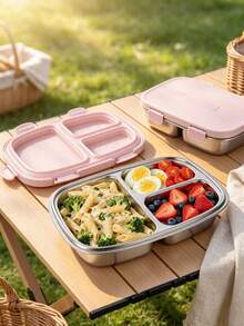 1pc Portable Stainless Steel Insulated Lunch Box, Suitable For Students And Office Workers, Also Suitable For Picnic And Camping; Leak-Proof, Durable And Easy To Clean; Perfect Choice For Back To School Season. - Multicolor - View 12