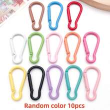 5/10/30/60/100pcs Candy Color Lobster Clasp Key Ring Spring Hook DIY Bag Keychain Jewelry Making Accessories Decoration - Multicolor - View 26
