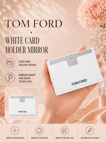 Tom Ford TF 白色卡片收納鏡 9.5*6cm，1件裝，光滑可拆卸鏡面，便攜式卡片收納，適合隨身補妝 - 白色 - 查看 3