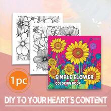 Tlenpo 1 Book, Diverse Floral Pattern Adult Coloring Book - 1 Book 20 Pages, 8.3 X 8.3 Inches, For Adults To Relieve Stress, Anxiety And Other Emotions, Holiday Gift, Back To School Gift, Christmas Gift, Halloween Gift, Also A Perfect Choice For Many Other Holiday Gifts (Accessories Not Included) - F - View 4