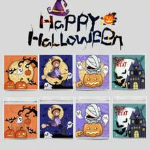 20/60/100pcs 2026 Halloween Self-Adhesive Bags, Small Gift Packaging Bags, Halloween Party Self-Sealing Bags, Random Style - Multicolor - View 1