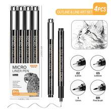 Micro Liner Pens - 4/6/12/18/21pcs Multi-Function Black Fine Tip Pens With 21 Tip Sizes, Ultra-Fine Needle Pen Set, Suitable For Detailed Drawing, Sketching And Writing - Perfect Choice For Artists And Hobbyists, Architectural Drafting And Woodworking Marking Pens - Sets - View 17
