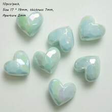 Solid Color AB Plated Color Cutting Surface Love Milk DIY Handmade Mobile Phone Chain Bead Material Heart Colored Jewelry Accessories - Multicolor - View 11