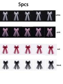 1pc/5pcs/10pcs Oversized Tulle Bow With Long Tails – Pink/White/Red/Black, Extra Large Mesh Ribbon For Outdoor Wedding/Baby Shower/Christmas Backdrop Decor, Perfect For DIY Party Decor/Gift Wrapping, Great Gift For Bride/Mom/Hostess On Any Occasion - Multiple Styles - View 12