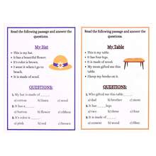 36Pages Cartoon Illustrated Reading Comprehension Workbook, Fun Story Activities Boost Literacy & Critical Thinking For Kids Ages 3+, Learning Exercise Book, School Supplies - Multicolor - View 5