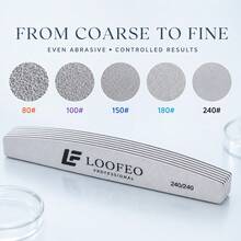 12pcs Professional Nail File Double Sided Dual Grit 80/100/150/180/240 - Multicolor - View 5