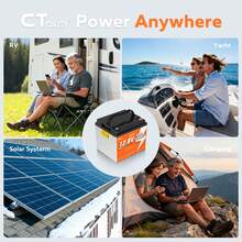 CTOLITY CT050-12 12.8V 50000mAh 640Wh  LiFePO4 Battery Built-In 50A BMS A Grade Cells Max 4000+ Cycle Solar Generater RV - 50Ah 12.8V 1pc - View 8