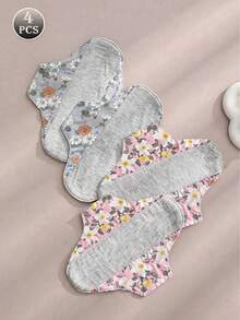 DORSU 4pcs Graphene Sanitary Pads, Washable And Reusable, For Menstrual Period, Leak-Proof, Comfortable And Non-Restrictive - Multicolor - View 10