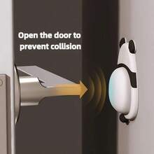 1pc/4pcs Cute Cartoon Door Stopper Anti-Collision Pad, Soft Rubber Sticker, Refrigerator Back Wall Buffer Pad - A - View 6