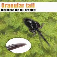 Bionic Tadpole Lure, TPE Floating Tadpole Soft Bait, Enlarged Single Hook Design, Suitable For Freshwater And Saltwater Fly Fishing, Stream Fishing, Carp, Catfish, Bass, Trout, Salmon Fishing Micro Hook Bait - Multicolor - View 3