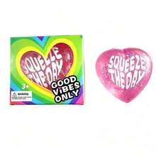 1pc Maltose Glitter Heart Squishy Slow Rebound Stress Relief Toy, Shiny Soft Small Heart (Random Color), Product Pattern And Packaging Random, Based On Actual Product - Multicolor - View 9
