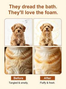 Oivolii Oatmeal Waterless Shampoo For Dogs, Quickly Cleans And Conditions Coat, Neutralizes Odor, No Rinse Needed. Gentle Oatmeal Formula Keeps Pets Fresh Between Baths. Suitable For Cats And Puppies. 2.03 Fl Oz. - 60ml - View 4