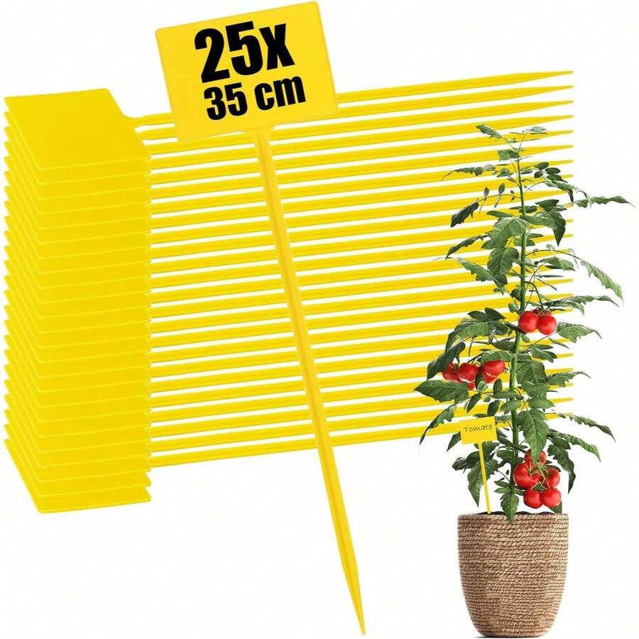 Marcatori vegetali - confezione da 25 pezzi - giallo - 35 cm - Visualizzare 1