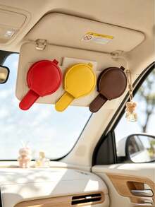 1pc Multifunctional Car Sun Visor Glasses Clip, Integrated Card & Receipt Storage Bracket, Practical Auto Interior Hanging Rack, Vehicle Visor Storage Caddy For Driver Daily Small Item Arrangement & Car Interior Tidying Accessories - Multicolor - View 4