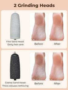 Electric Foot Grinder,With LED Light And Replacement Rollers,Electric Callus Remover,Rechargeable Automatic Foot File,2-Speed Settings,Portable Foot Scrubber/Pedicure Tool For Dry,Cracked,Hard Skin And Calluses,Holiday Essentials,Gift For Men /Women - Multicolor - View 8