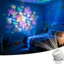 [New Upgrade]Dynamic Rotating Ocean Creature Projection Lamp, 360° Rotating Atmosphere Light, Multiple Ocean Creature Projections, Projector, Decorative Projection Light, Holiday Gift, Holiday Decoration, Party, Game - Ocean Projector - View 8