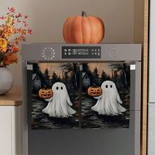 2/4/48pcs Halloween Series Moonlit Pumpkin Ghost Pattern Printed Kitchen Towels - Super Soft, Highly Absorbent Polyester Dish Cloths And Hand Towels, Perfect For Holiday Decor, Kitchen Decor, Party Decor. - Multicolor - View 10