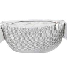 W WINGS Liten crossbody-väska 5L för resor | Mini-ryggsäck med justerbar rem, ventilerande nätrygg och framficka - Grå - Visa 7