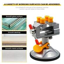 2pcs Mini Table Vise Set: Durable And Stable Suction Cup Design, 360° Rotation, Compact Desktop Clamp, With Precision Adjustment Knob, Ergonomic Design - Multicolour - View 6