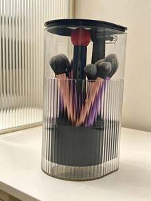 1件自動升降文具筆筒 防塵桌面收納盒 透明創意筆筒 文具展示盒 大容量居家辦公筆筒 化妝品收納盒 多功能收納整理必備 - 彩色 - 查看 11