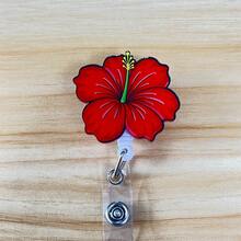 Gantungan Kartu Nama Model Hibiscus yang Dapat Ditarik dengan Desain Kartun Lucu, Gantungan Lencana Perawat Rumah Sakit Kantor 1 buah - X786 - View 3
