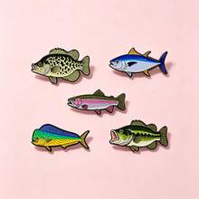 Vintage Game Fish Lapel Enamel Pins And Brooches Badge Pins For Backpacks Bags Backpack Cool Decoration Friend For Gifts - Multicolor - View 5