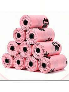 24/16/12/6/3/1 Rolo de Sacos para Resíduos de Animais de Estimação, Sacos de Lixo para Animais de Estimação à Prova de Vazamento, Adequado para Passeios com Cães, Camping e Suprimentos para Animais de Estimação. Variações de Lote Podem Resultar em Cores de Rolo Aleatórias e Padrões de Impressão de Patas - Vários estilos - Visão 6
