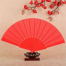 1pc Women's Folding Hand Fan, Vintage Fabric Fan - Carnival Fan, Chinese Kung Fu Tai Chi Festival Dance Decorative Handheld Fan, Christmas Gift/Birthday Gift, Elegant Lightweight Kung Fu/Tai Chi Fan - Professional Folding Design, Classic Sound Effect, Traditional Chinese Style (Due To The Fragile Material Of The Fan, There May Be Defects. The Fan Is 23cm Long, Please Note Before Purchasing.) - Multicolor - View 16