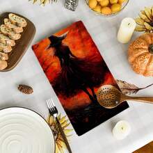 2/4/48pcs Halloween Series Blood Moon Witch Pattern Printed Kitchen Towels - Ultra Soft, Highly Absorbent Polyester Dish & Hand Towels, Perfect For Holiday Decor, Kitchen Decor, Party Decor - Multicolor - View 11