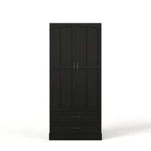 Kitchen Cabinet With 3 Pull-Out Shelves, Drawers, And Double-Door Tall Cabinet With Door Shelves For Kitchen, Dining Room & Living Room - 黑色 - 查看 7