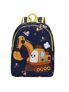 1PC Cartoon Dinosaur, Rabbit, Excavator Backpack, Suitable For Daily Outings, Travel, Can Easily Accommodate Daily Essentials, Versatile Item, Suitable For Various Styles And Occasions. - Multicolor - View 12