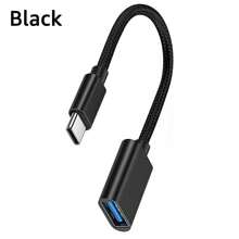USB-C 轉 USB 轉接頭，USB-C 公頭轉 USB 母頭 OTG 數據傳輸線，加厚尼龍編織連接傳輸線 黑色定向線，鋁合金，USB 3.0 延長線，適用於 iPhone/Pro/Air [多色] - 彩色 - 查看 9