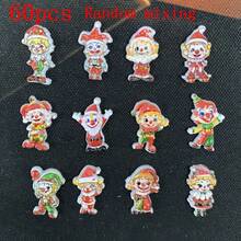30/60pcs Mini Cartoon Halloween Clown Resin Charms - For DIY Scrapbooking And Jewelry Crafts, Odorless, Earrings, Jewelry Accessories - Multicolor - View 12