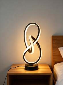 1pc Modern Spiral Creative Table Lamp, Minimalist Adjustable LED Atmosphere Light, USB Powered Night Light With 3 Color Temperature Settings, Plug-In LED Lamp, Holiday Gift For Family And Friends On Christmas And Halloween - Multicolor - View 2
