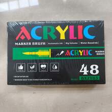 12/24/36/48/60/72/80/120pcs/Set Straight Barrel Liquid Large Capacity Quick-Dry Colored Pens, Suitable For Ceramic And Stone Materials - Multicolor - View 16