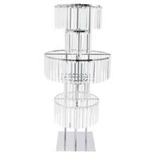 Silver 5-Tier Round Ice Curve Crystal Flower Stand, Multi-Layer Wedding Table Floral Display, Luxury Decorative Holder For Reception, Birthday Party & Home Decor - A - 查看 9