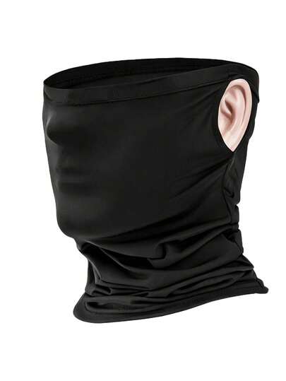 1pc Or 2pcs Or 3pcs Universal Breathable Ice Silk Earloop Neck Gaiter, High Elasticity, Soft, Quick-Drying, Dust-Proof, Sun-Protection, Multi-Functional Face Mask, Suitable For Cycling, Motorcycle Riding, Fishing, Running, Hiking And Other Outdoor Sports
