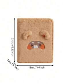 1pc A5 Cartoon Rabbit Plush Loose-Leaf Notebook Cover, Cute Plush Animal Photo Card Collection Album, Loose-Leaf Photo Album For Cards And Photos - Multicolor - View 3
