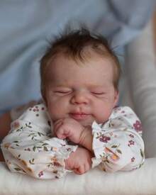 Eyes Closed 18 Inch Reborn Baby Dolls For Girls Realistic Full Body Vinyl Silicone Girl Dolls Birthday And Xmas Present Toys For Kids - Multicolor - View 9