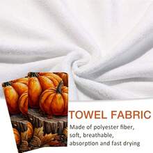 2/4/48pcs Autumn Series Realistic Oil Painting Pumpkin/Tree Stump Pattern Printed Kitchen Towels - Super Soft, Highly Absorbent Polyester Dish And Hand Towels, Perfect For Holiday Decor, Kitchen Decor, Party Decor. - Multicolor - View 7