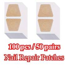50/100/200pcs-25/50/100 Pairs Nail Repair Patches - For Weak, Yellow, Thick, Broken, Discolored Toenails - Invisible Under Shoes, Daily Use, Strengthens Nails - Home Pedicure Care, Skin-Friendly, Durable Adhesive, Foot Health Focused - Nail Stickers - View 10