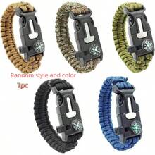 Multifunctional 5-In-1 Outdoor Survival Paracord Bracelet Camping Emergency Kit, With Precision Navigation Compass, 120dB Rescue Whistle, Multi-Function Cutting And Scraping, Tear-Resistant 7-Strand Paracord Wristband - A - View 11
