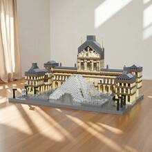 Louvre Museum Model Building Blocks - World Famous Landmark - Architectural Model Bricks - Desktop Decoration - Christmas Gift - Holiday Gift - Multicolor - View 2