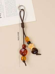 1pc Minimalist Vintage Beaded Keychain Bag Charm,Handbag Charms - Multicolor - View 6