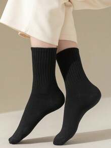 5/10 Pairs Men's Pure Cotton Mid-Calf Socks, High Elasticity, Antibacterial, Odor-Resistant - Multicolor - View 4